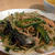 秋らしく　鮭と舞茸の和風パスタ