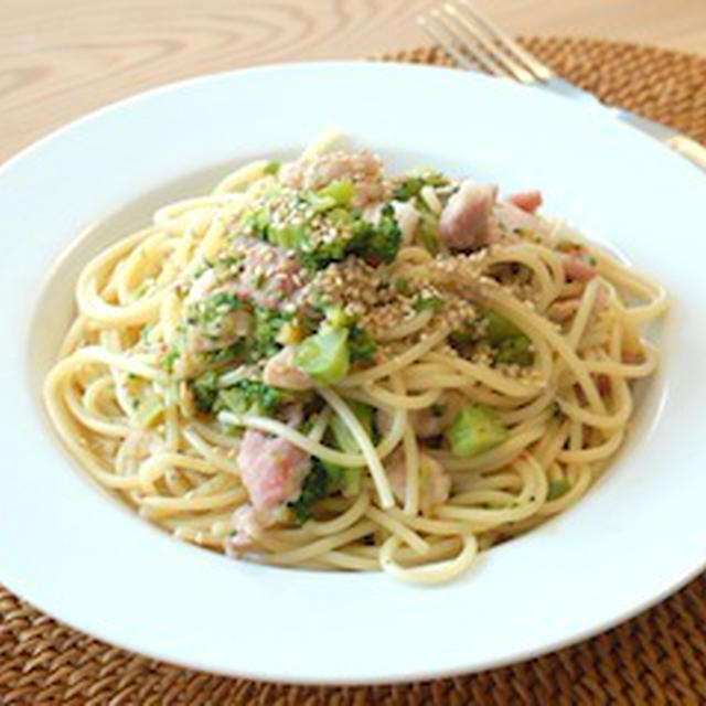 豆板醤の中華風パスタ