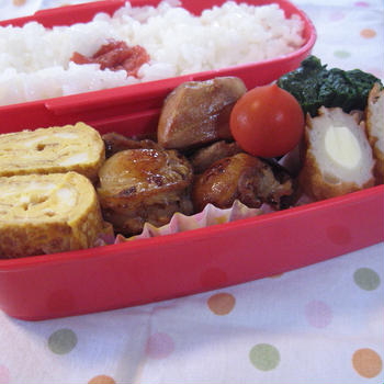 帆立とマグロの照り焼きのお弁当