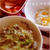 215日目-1　軟飯85g+牛そぼろ煮20g+キャベツ10g+しらす3g+野菜のブイヨン煮15g+いちご1個