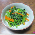 小松菜の和え物　ゴマ油風味で食欲アップ