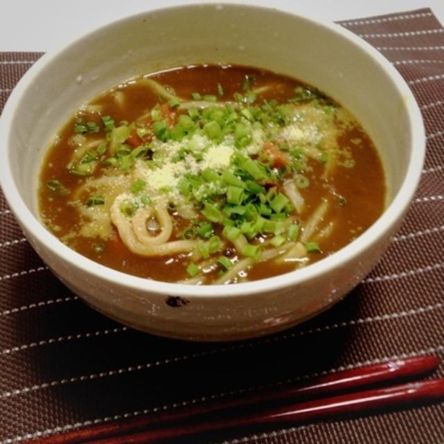 残り物カレーでカレーうどん