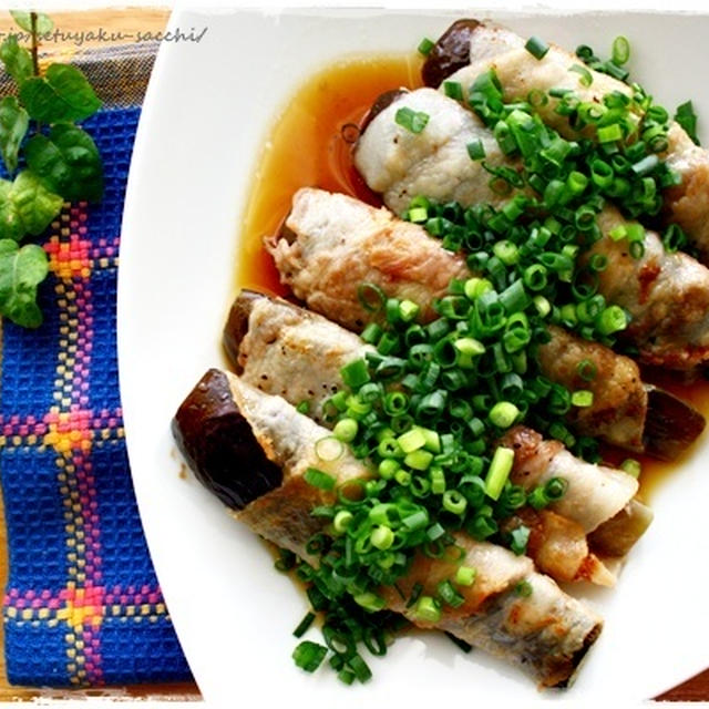 茄子の豚バラ巻きと鱈のたらマヨ焼き(*´∀｀*)