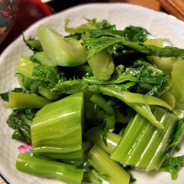 高菜の塩漬け　ビニール袋で浅漬けで