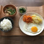 作りおきも使ったシンプル朝ごはん。