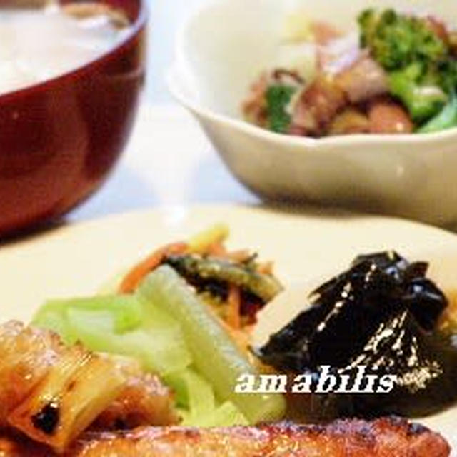 鶏と野菜の定食