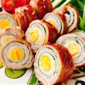 うずらの卵と大葉の肉巻きガリバタ醤油(動画レシピ)/Quail's eggs and perilla Meat rolls.