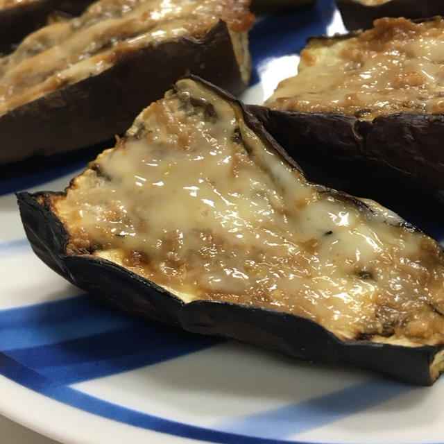 茄子の味噌マヨ焼き