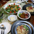 ◆生ハムのせバル風リゾットと3種野菜のグリーンハーブサラダ～キットオイシックス♪