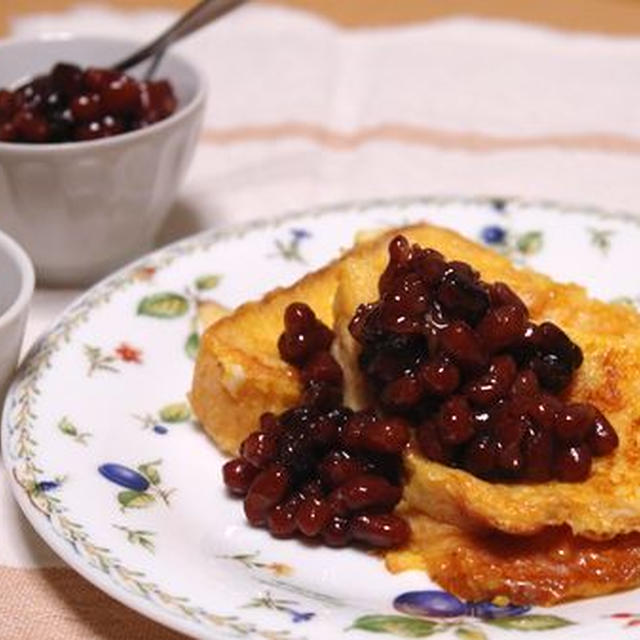 コーヒーぜんざいフレンチトースト～ラーマバターの風味を使って～