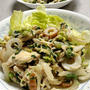 白菜とサラダチキンの胡麻ドレッシング和え＆懸賞当選品の中玉トマトの苗♪