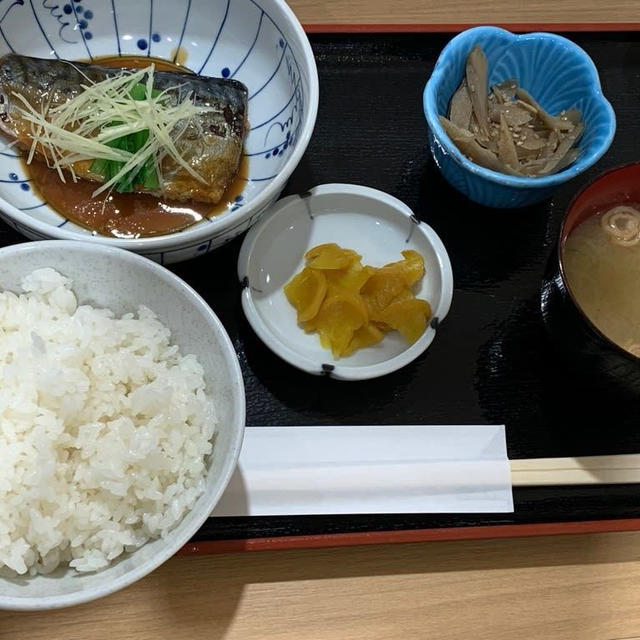 関越道　越後川口SA上りで鯖の味噌煮定食と辛味噌らーめん