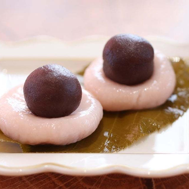 白玉粉で♪春にピッタリな桜餅風白玉だんご作りましたぁ～＼(^o^)／