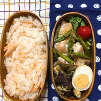 20170822鶏もも肉とアスパラのレモンペパーミックスソテー弁当