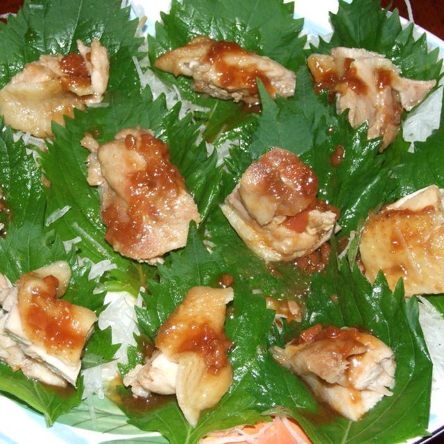 茹で鶏の梅風味！