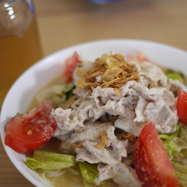 ミツカン追いがつおつゆ★胡麻かおる冷しゃぶ素麺！