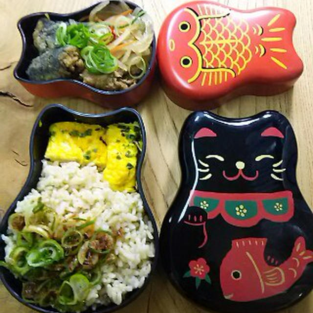 猫と金魚は魚好き…のお弁当(笑)