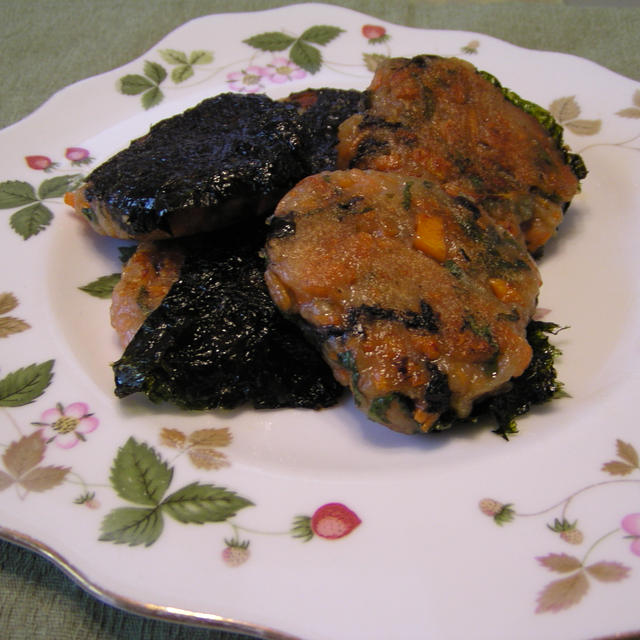 ジャガイモと韓国海苔のモチモチ焼き