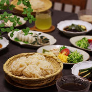 【献立】生そうめんと、板わさと、夏野菜の揚げびたしと。～一気に涼しくなる話、します？～
