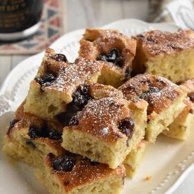 トースターで簡単！ホットケーキミックスで♪小豆バナナケーキ