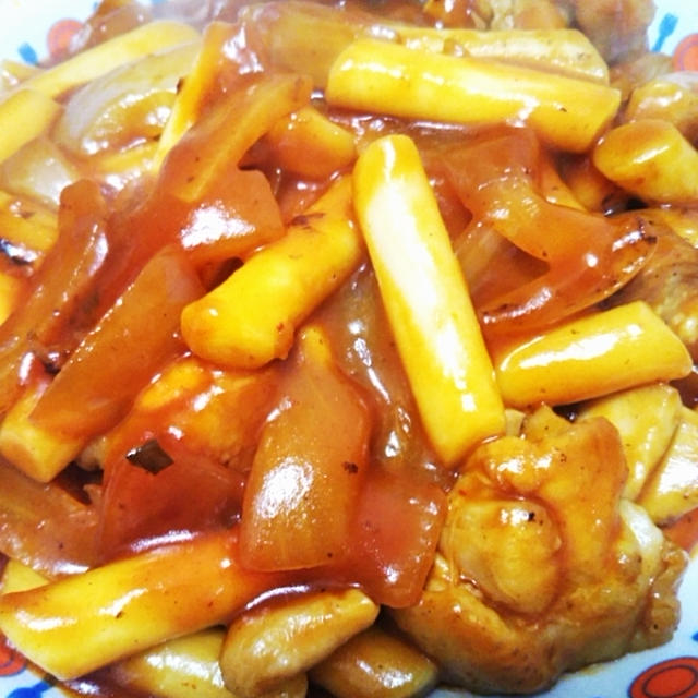 ふるさと納税☆鶏肉と玉ねぎのトッポギ