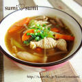 生姜で温活♡モツとたっぷり野菜の煮込みスープ♡