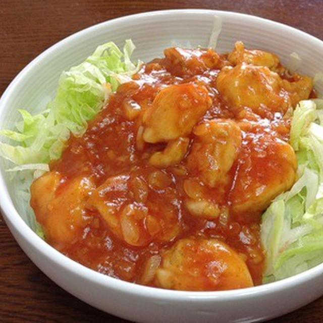 エビチリならぬ「トリチリ丼」