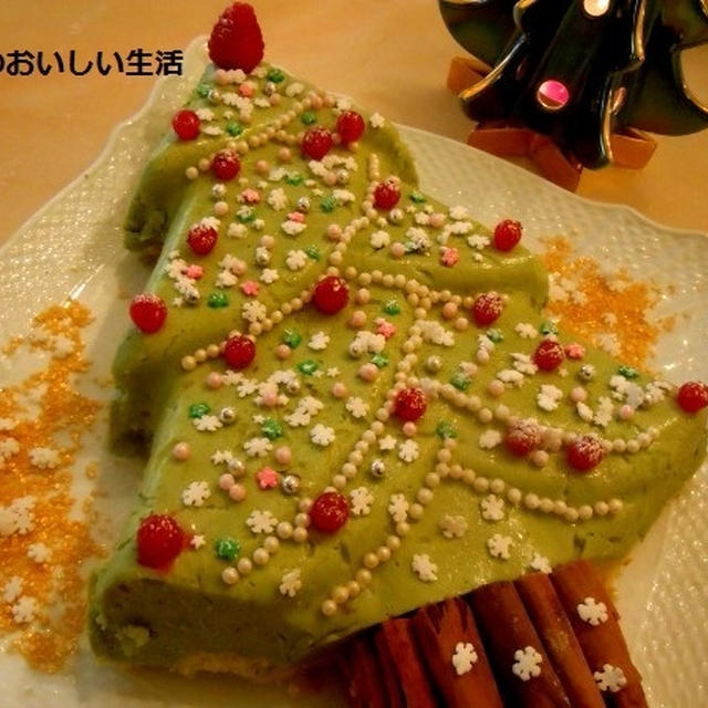 マスカルポーネと抹茶のケーキ　クリスマスバージョン♪