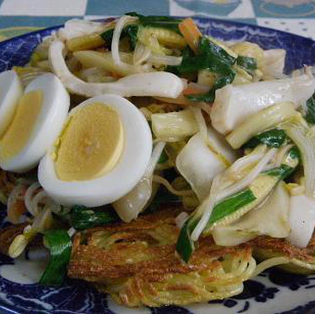 ☆イカの塩あんかけ焼きそば☆