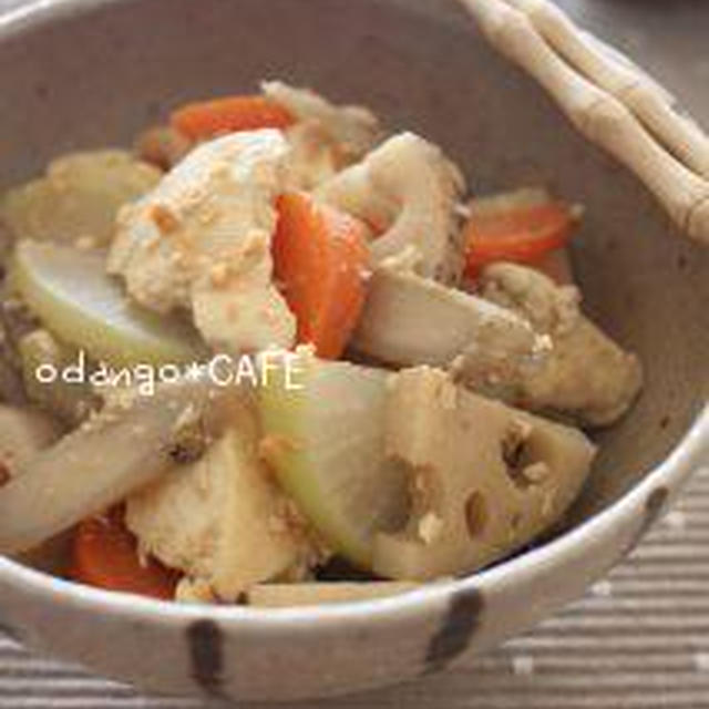 にんにく味噌でガッツリ★根菜と豆腐の炒め煮