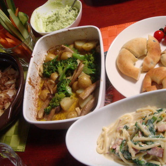 菜の花とベーコンの豆乳クリームパスタ♪