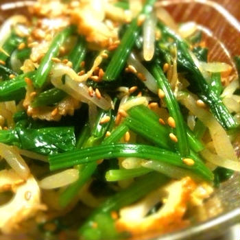 もやしとほうれん草。