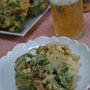 納豆とチーズと三つ葉のかき揚げ