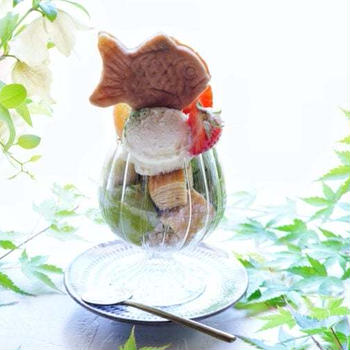 抹茶白玉パフェ（★レシピあります）