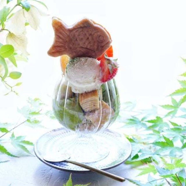 抹茶白玉パフェ（★レシピあります）