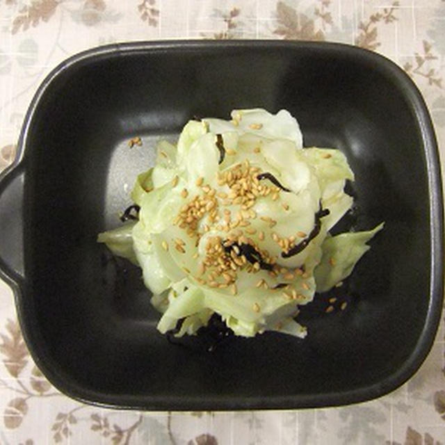 キャベツ一瞬蒸し　必殺サブおかず！