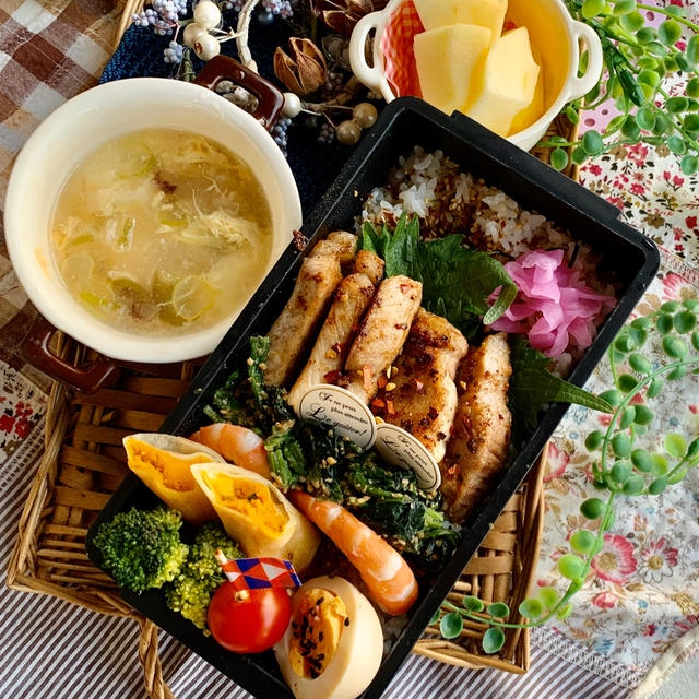 ＊今日はちゃんと作った旦那のとんてき弁当＊