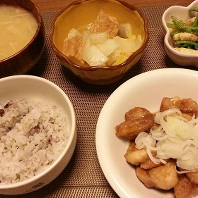 鶏胸肉の唐揚げ甘酢ダレと抱っこ紐デビュー