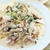 ■きのことベーコンの醤油風味クリームパスタ