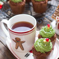 Matcha Christmas Tree Cupcakes