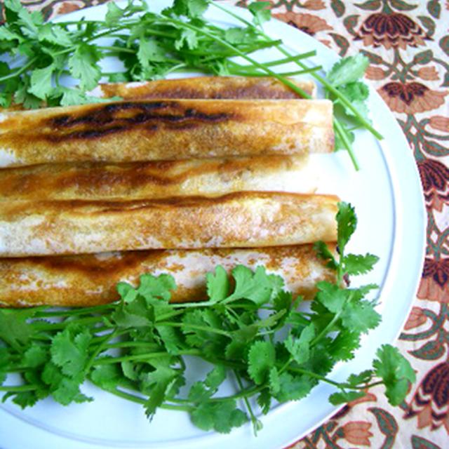 肉味噌入り焼き春巻き