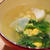 カブと春菊の相性がとてもいい、玉子スープ。鶏肉で煮込めば、味付けは塩だけでいい。