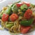 今日の1品　5/17　☆春野菜とトマトと小エビのパスタ☆