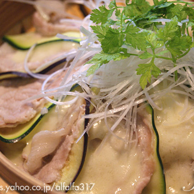 豚肉とモッツァレラ なすとズッキーニのせいろ蒸し By Junkoさん レシピブログ 料理ブログのレシピ満載
