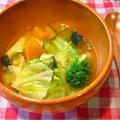 疲れた体にぴったり！丸いお野菜のスープ