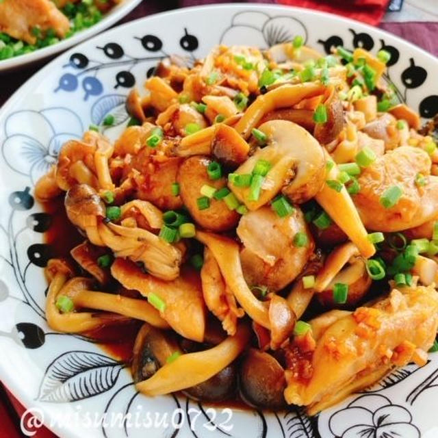 ガリバタチキンキノコ(動画レシピ)/Chicken and Mushrooms with Garlic Butter.