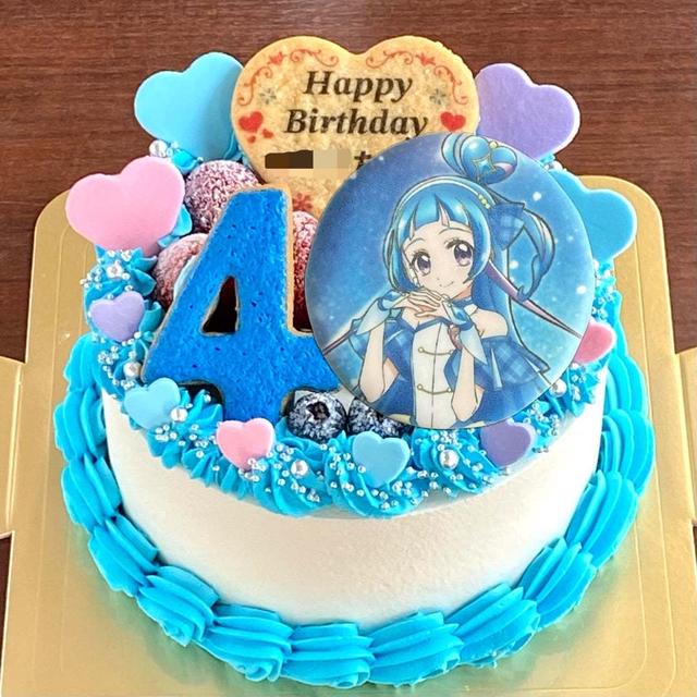 【キミプリのケーキ】キュアウインクの青色ケーキ♡