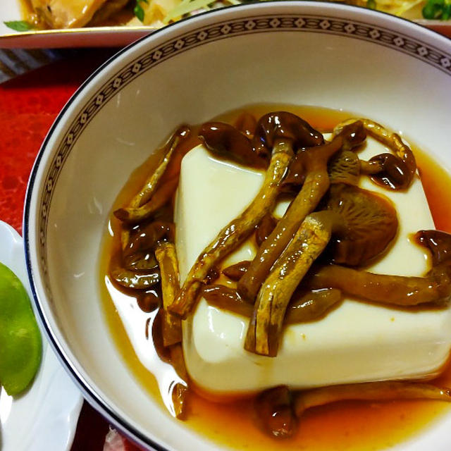 冷やしなめこ豆腐 レンジでチンして冷やすだけ
