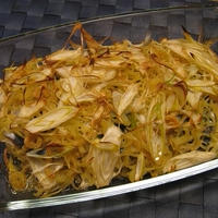 オーブンで作る！イワシと長ネギの重ね塩焼きそば♪