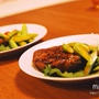 鶏しそつくねの照り焼きハンバーグの糖質オフなワンプレートお家ランチ